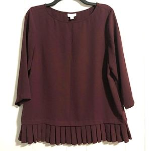J Jill Maroon Size Medium Blouse